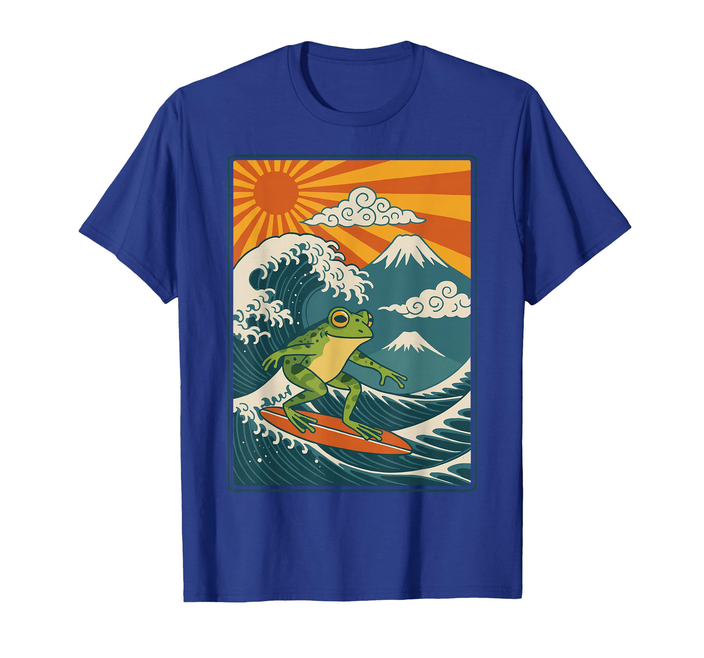 Frog Surfing Japanese T-Shirt