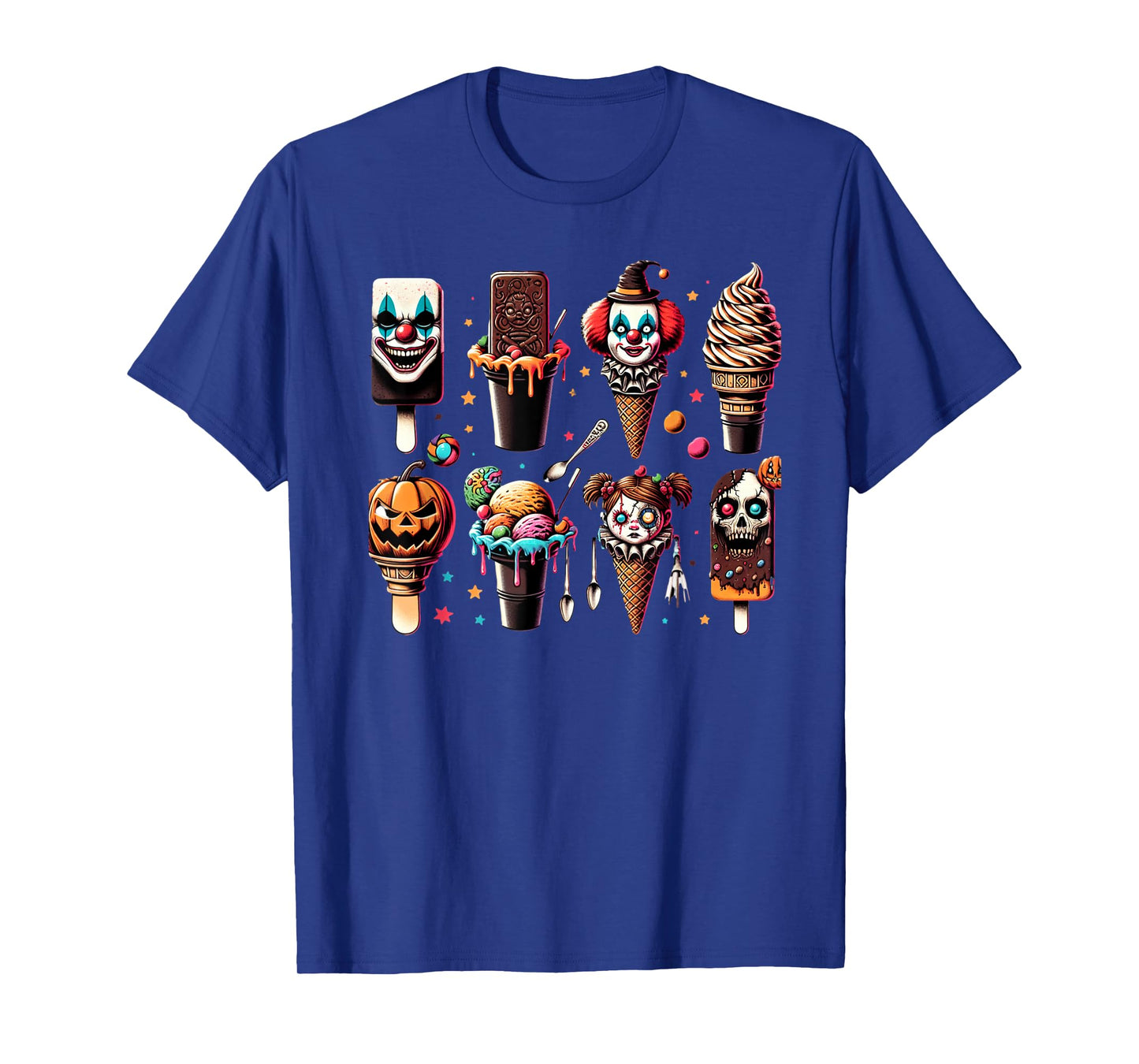 Vintage Horror Movie Summer Popsicle Halloween Summerween T-Shirt