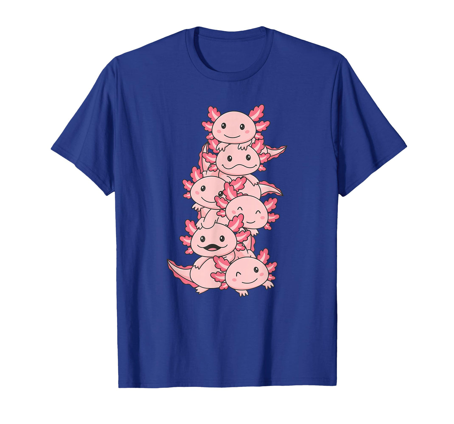 Axolotl Pile Cute Animals Kawaii Anime Funny Axolotl T-Shirt
