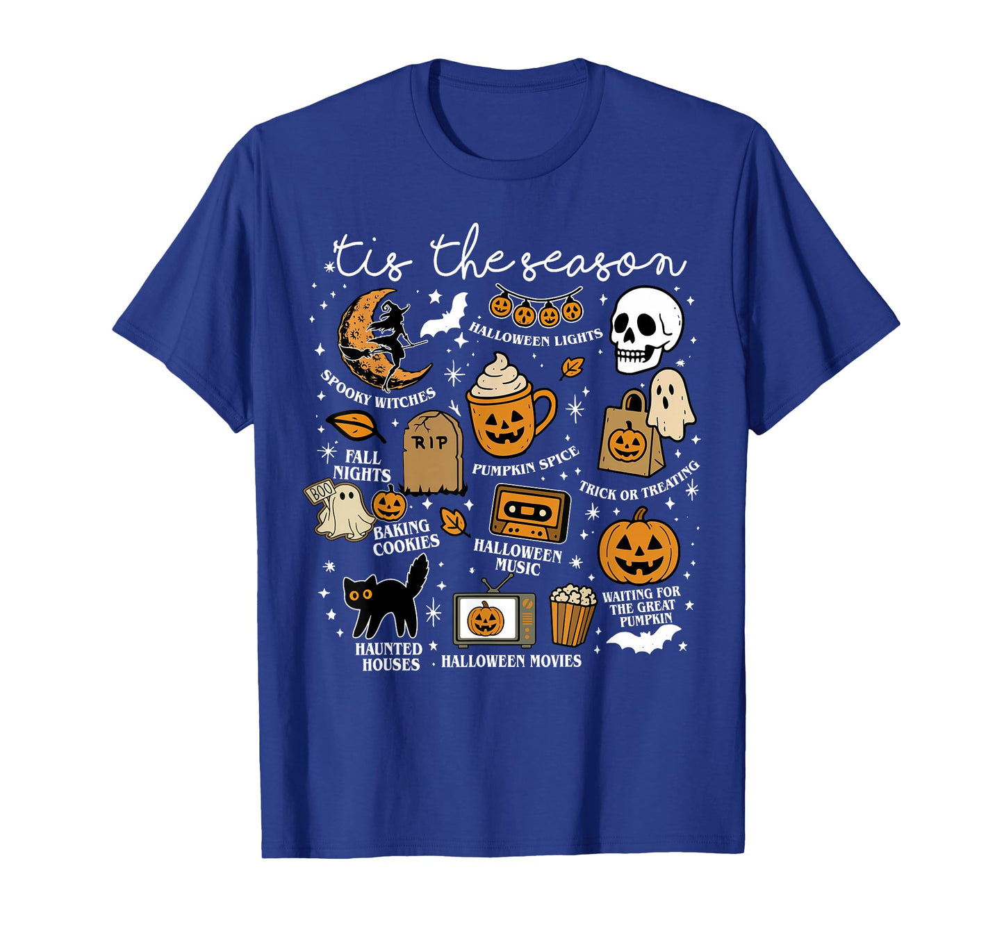 Retro Tis The Season Halloween Season Fall Ghost Vibes Tee T-Shirt