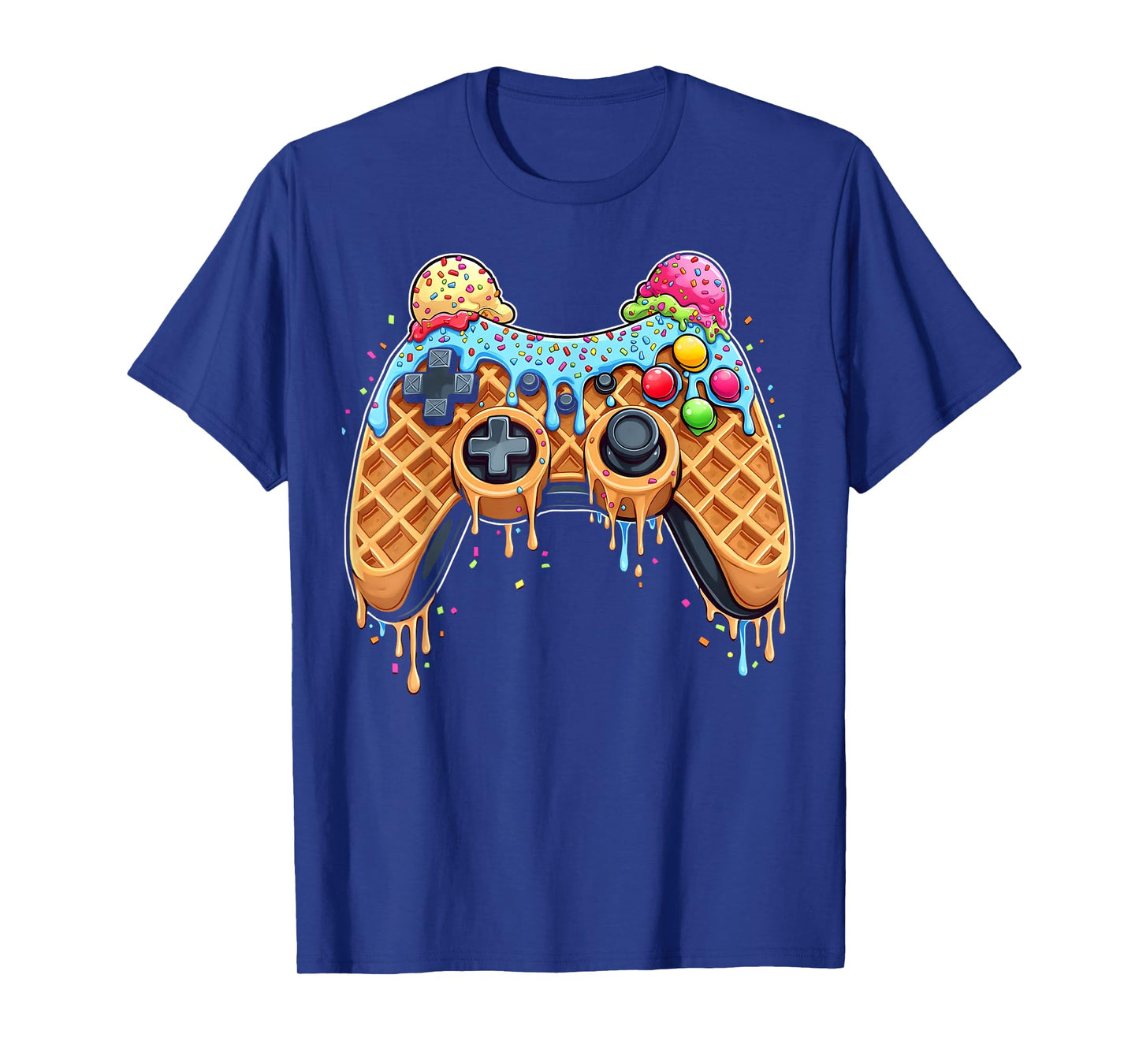 Video Game Controller Drip Gamer Ice Cream Waffle Controller T-Shirt
