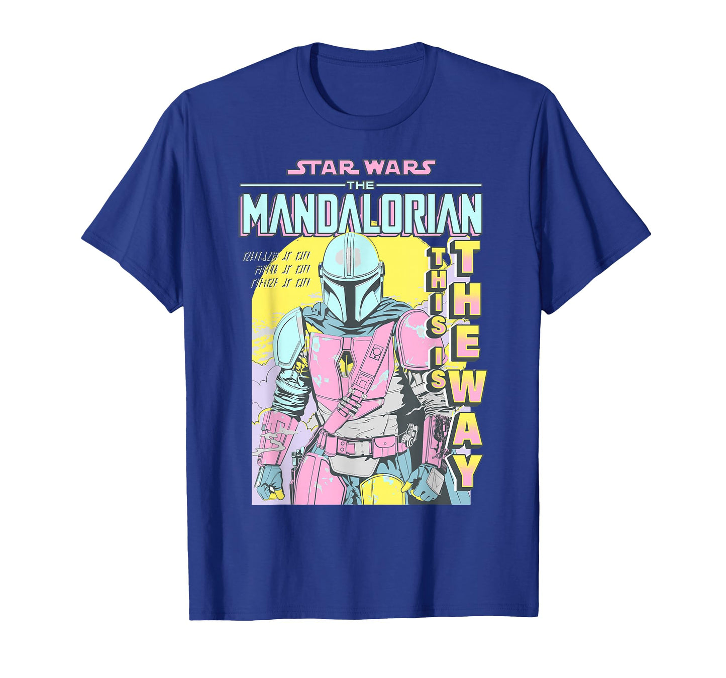 Star Wars: The Mandalorian This Is The Way Neon Comic T-Shirt