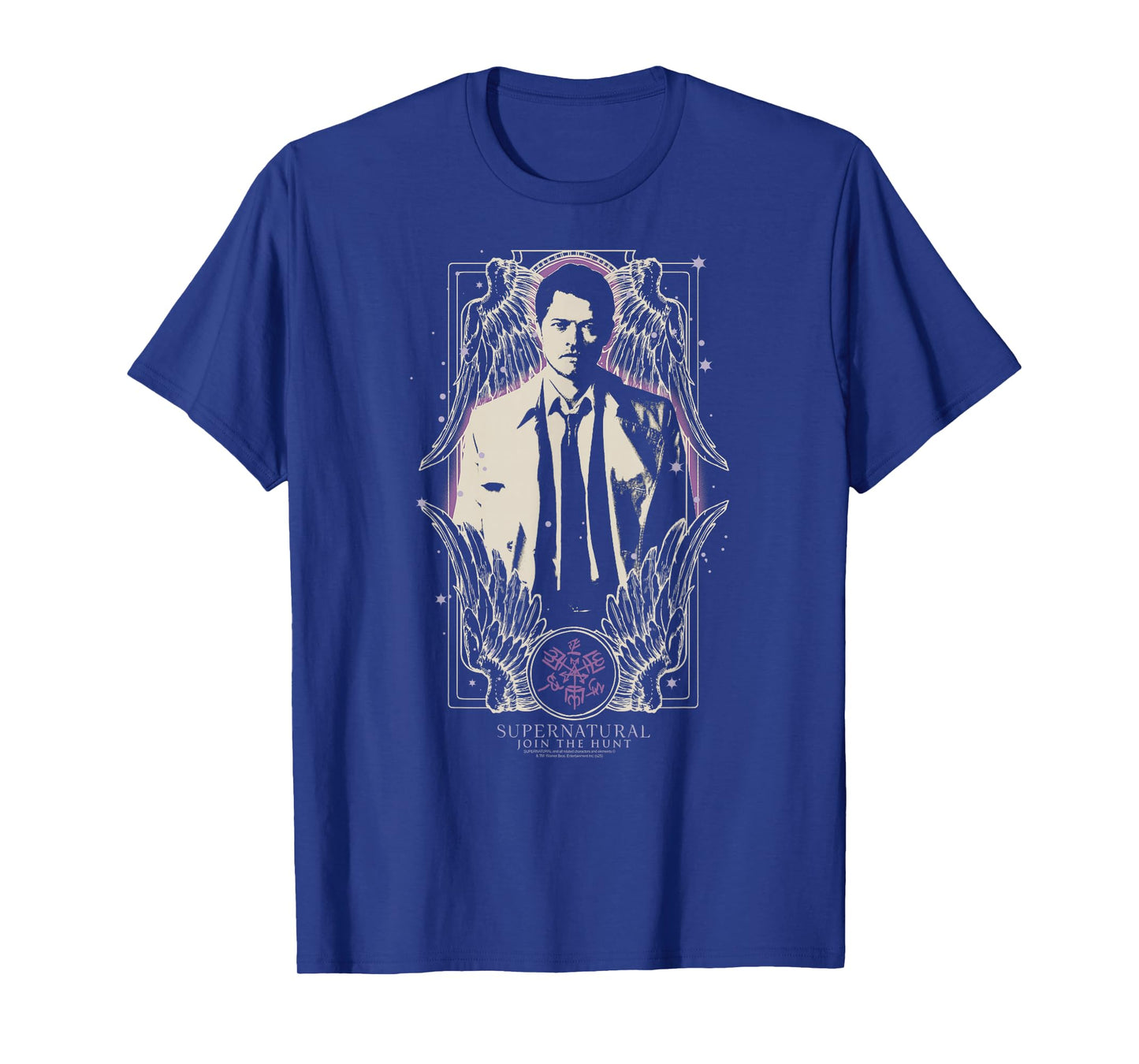 Supernatural Castiel Angel Wings Illustration TV Show T-Shirt