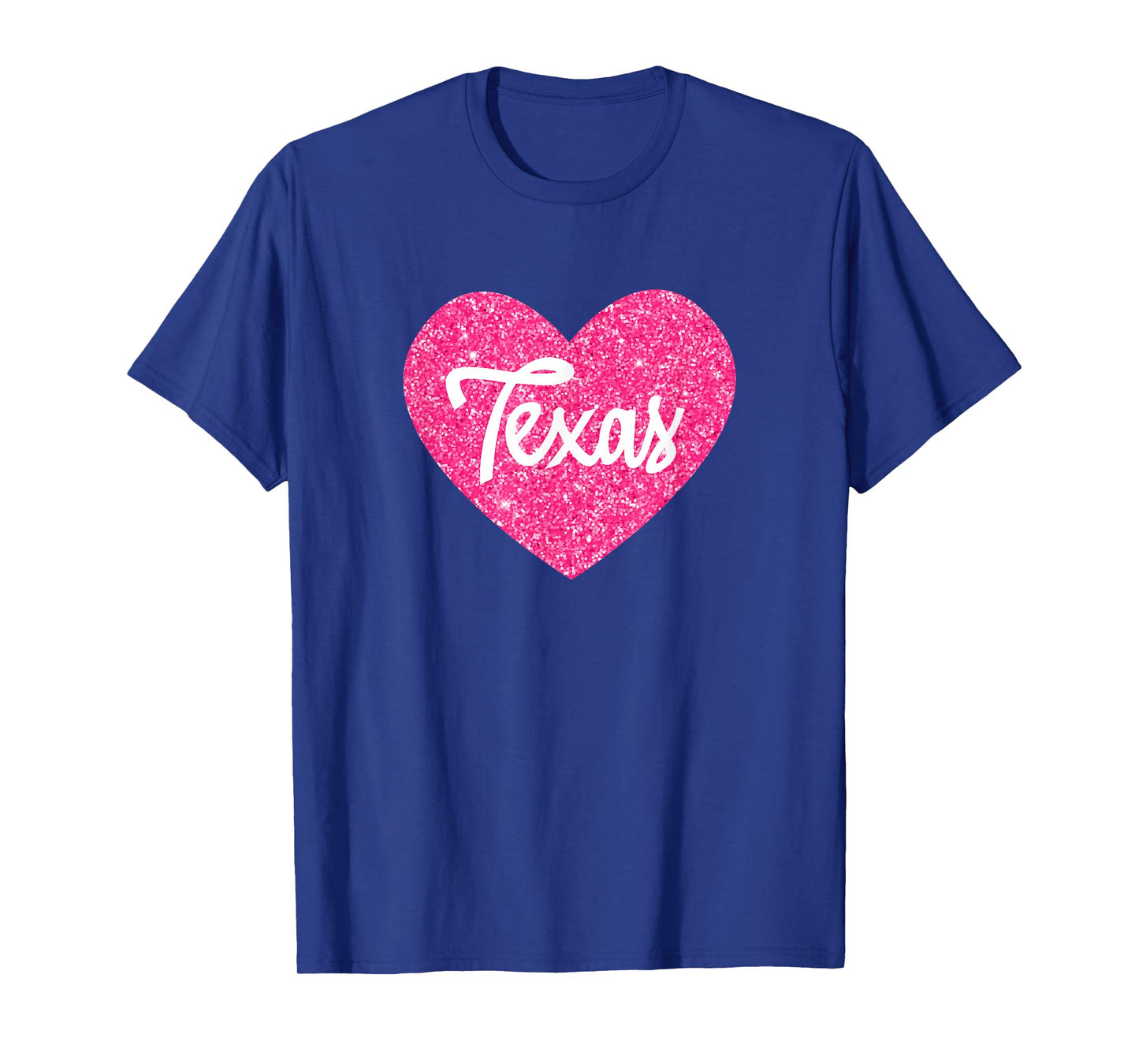 I Love Texas USA State Pink Heart Gift For Women Girls T-Shirt