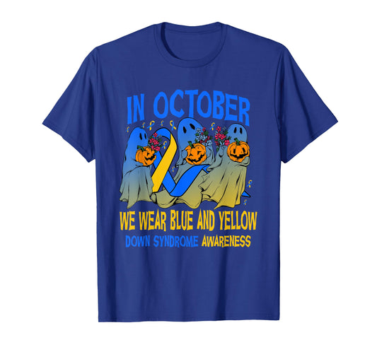 Spooky Trisomy 21 Halloween Costume Ghosts Down Syndrome T-Shirt