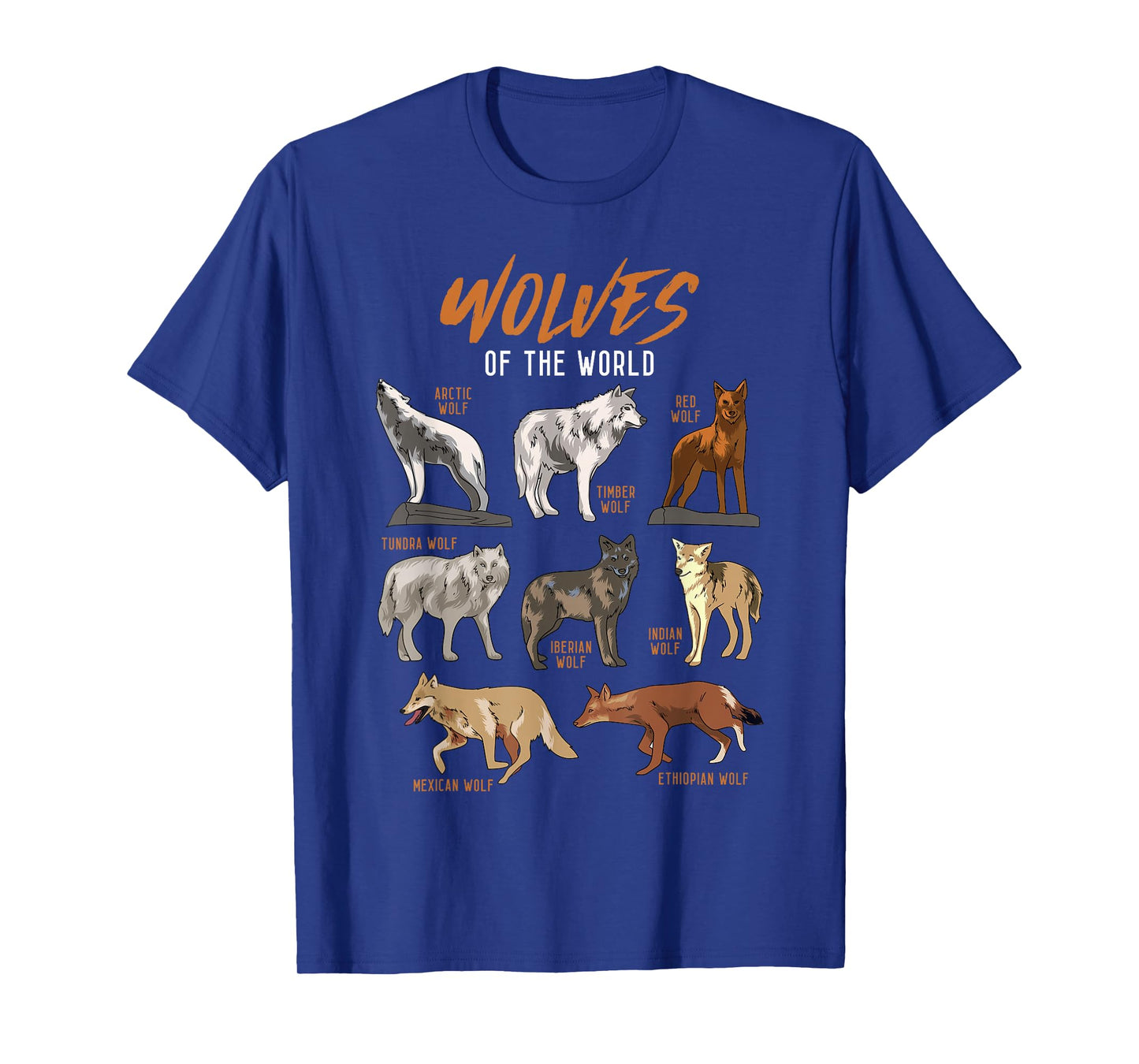 Wolves Animals of the World Wolf Lover Hunter Educational T-Shirt