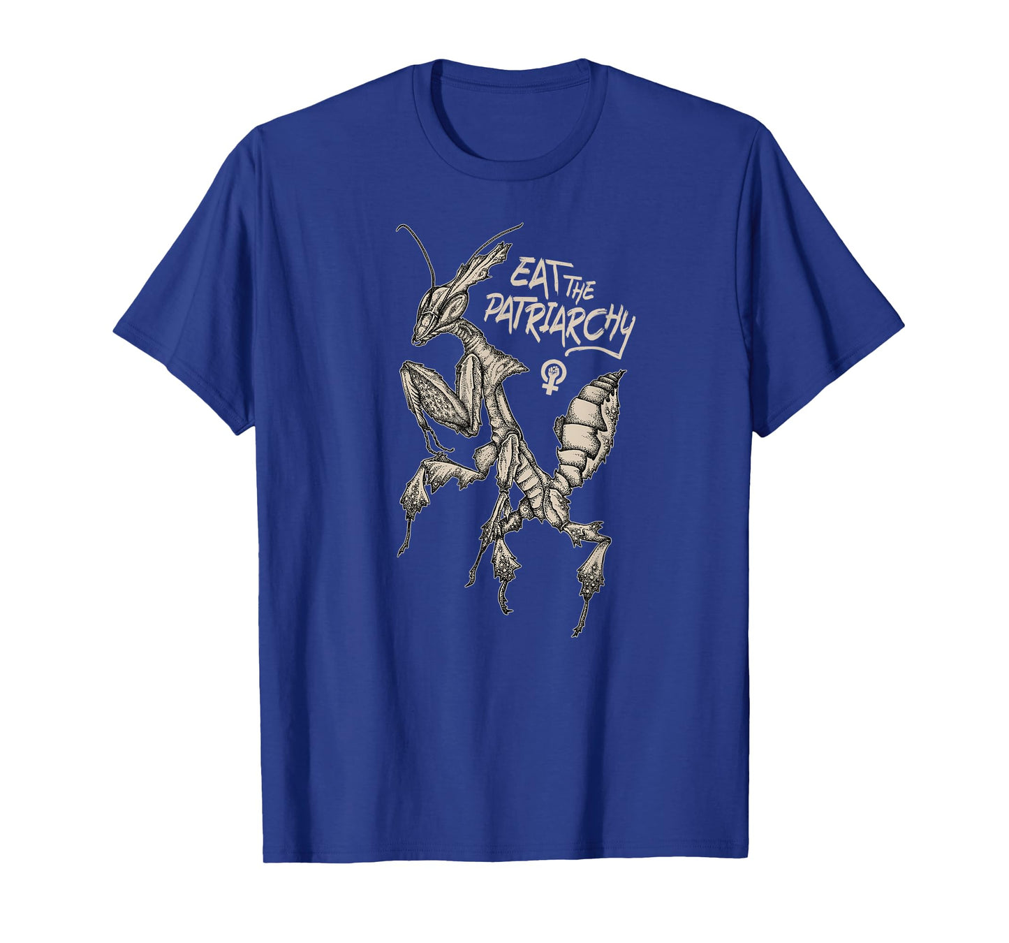 Eat the Patriarchy! Punk feminist praying ghost mantis art T-Shirt