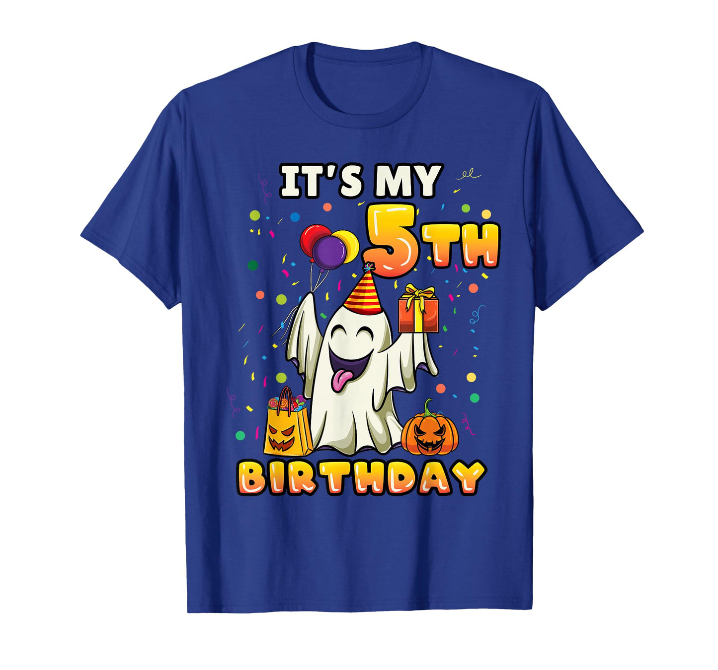 Its My 5th Birthday Ghost Halloween Kids T-Shirt