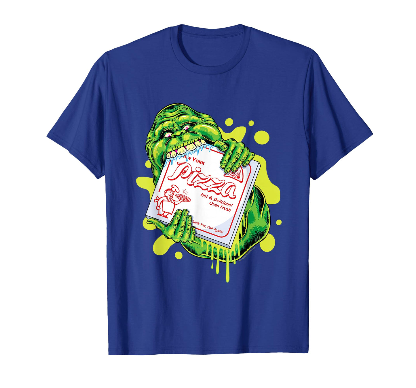 Ghostbusters: Frozen Empire Slimer Eating Pizza Box T-Shirt