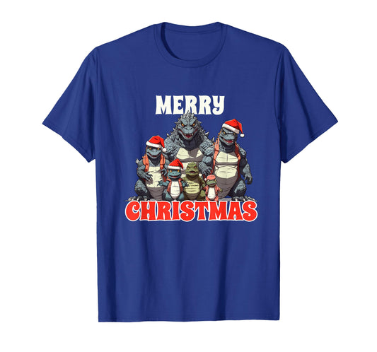 Family Christmas Greetings From Kaiju Japanese Monster Zilla T-Shirt
