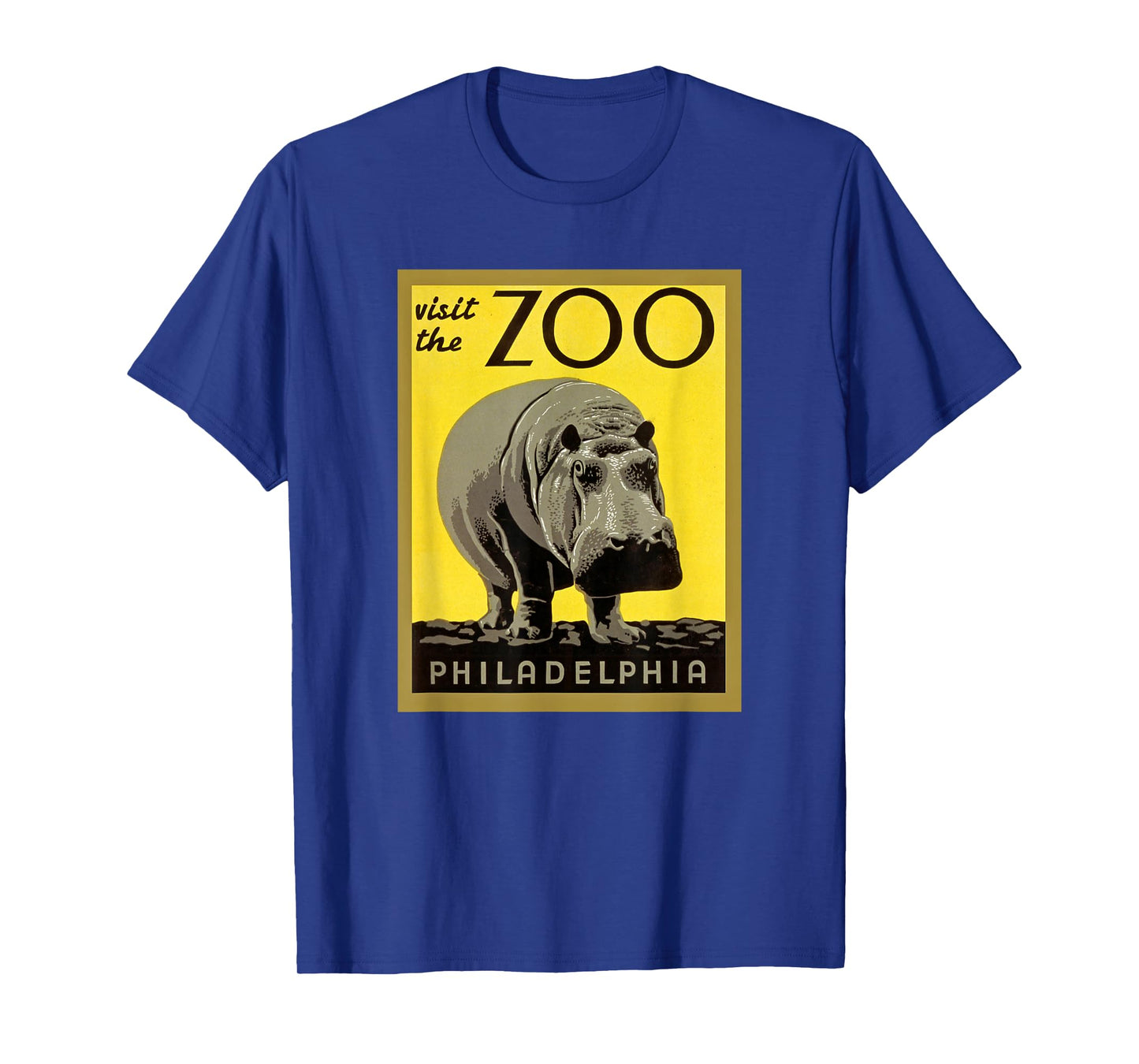 Visit The Zoo Philadelphia Retro Vintage Hippopotamus Hippo T-Shirt