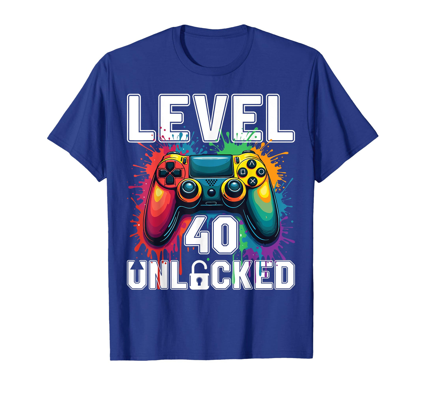 Level 40 Unlocked Funny Video Game Theme 40th Birthday T-Shirt