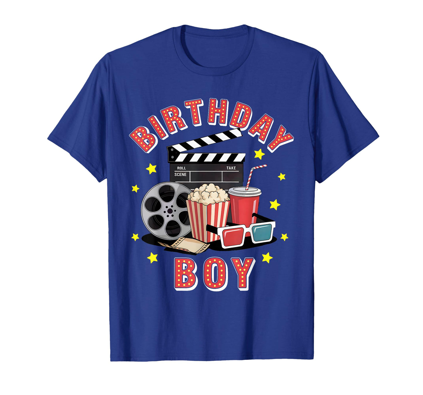 Birthday Boy Movie Night Theme Matching Party T-Shirt