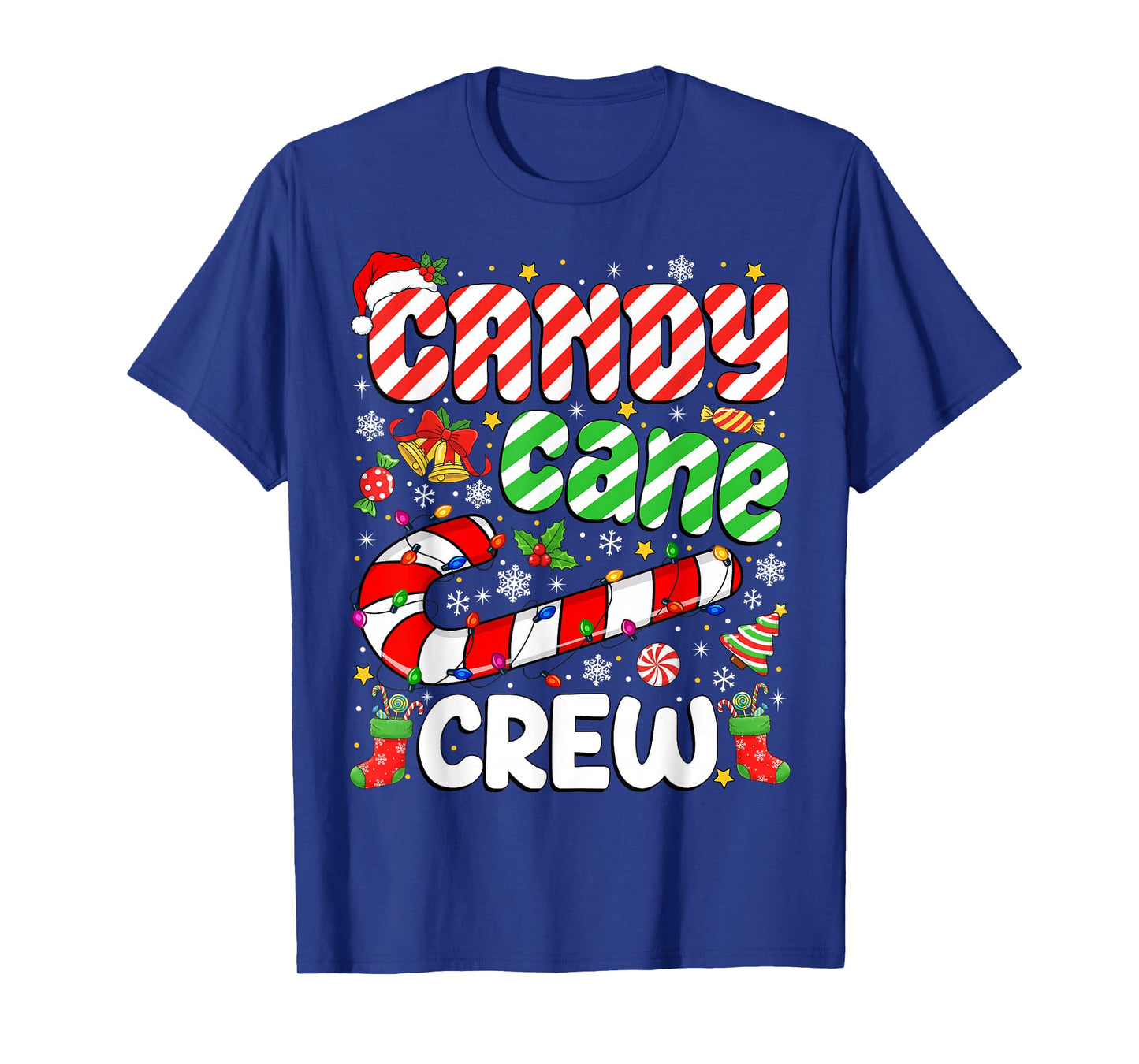 Candy Cane Crew Christmas Matching Family Pajama Candy Lover T-Shirt