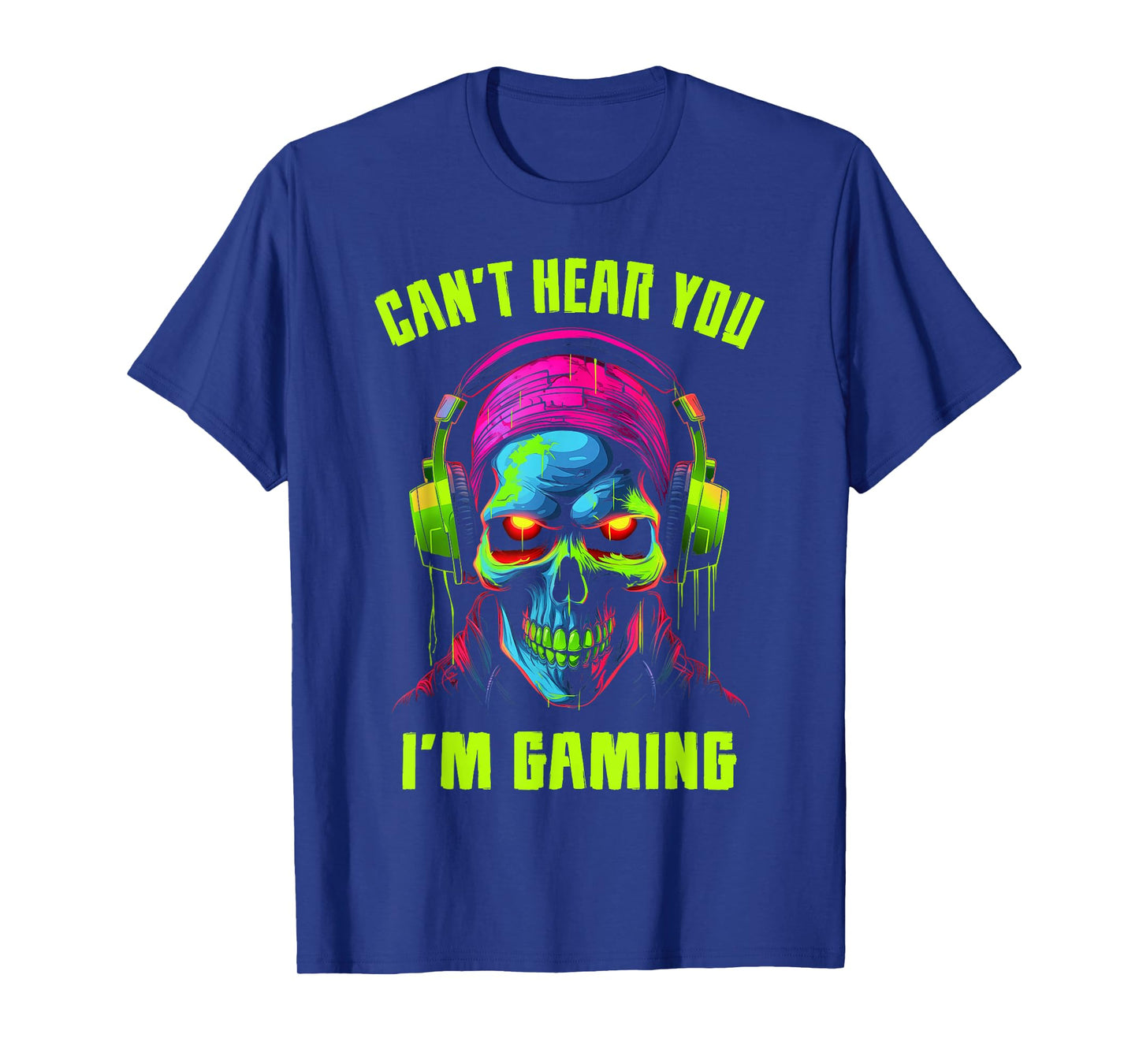 Gamer Shirt for Boys Teens Men Video Gaming Funny Skull T-Shirt