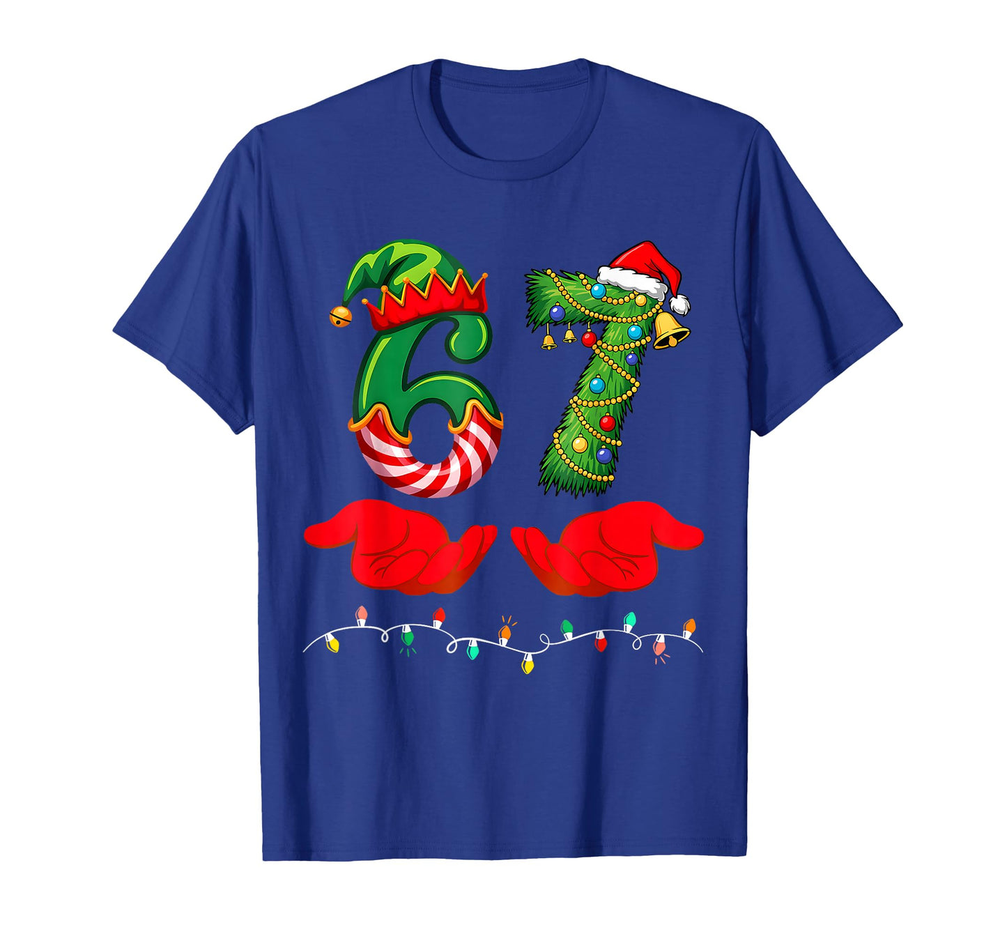 67 Christmas 6 7 Meme Pajamas Holiday Gen Alpha Slang T-Shirt