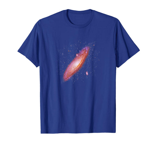 Andromeda Galaxy Messier 31 Stars in a Star Shaped Contour T-Shirt