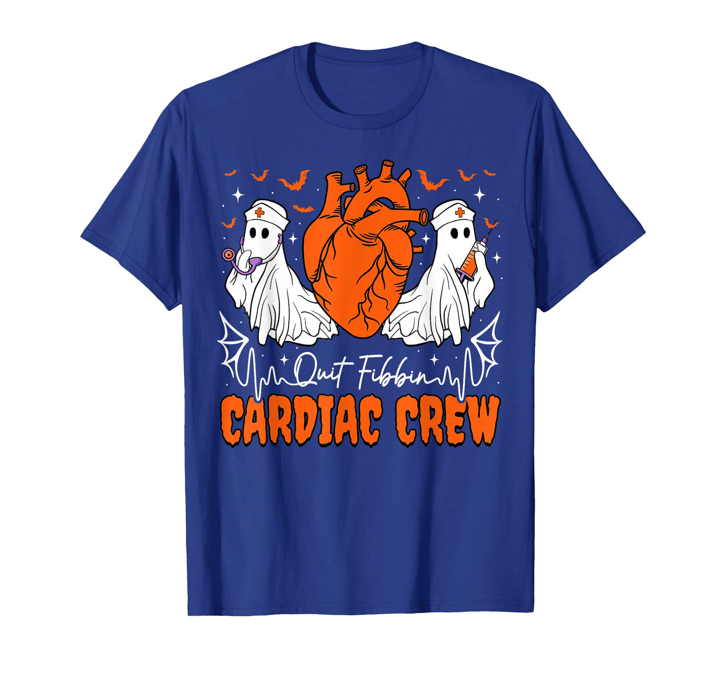 Quit Fibbin Cardiac Crew Ghost Nurse Halloween T-Shirt