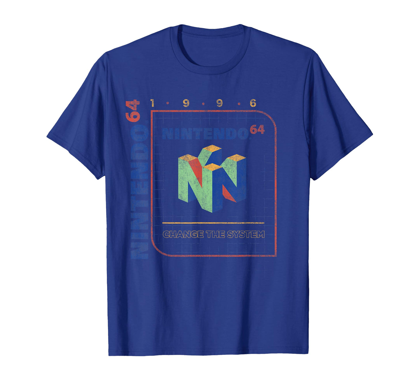 Nintendo 64 Change The System 1996 Vintage Retro Cube Logo T-Shirt