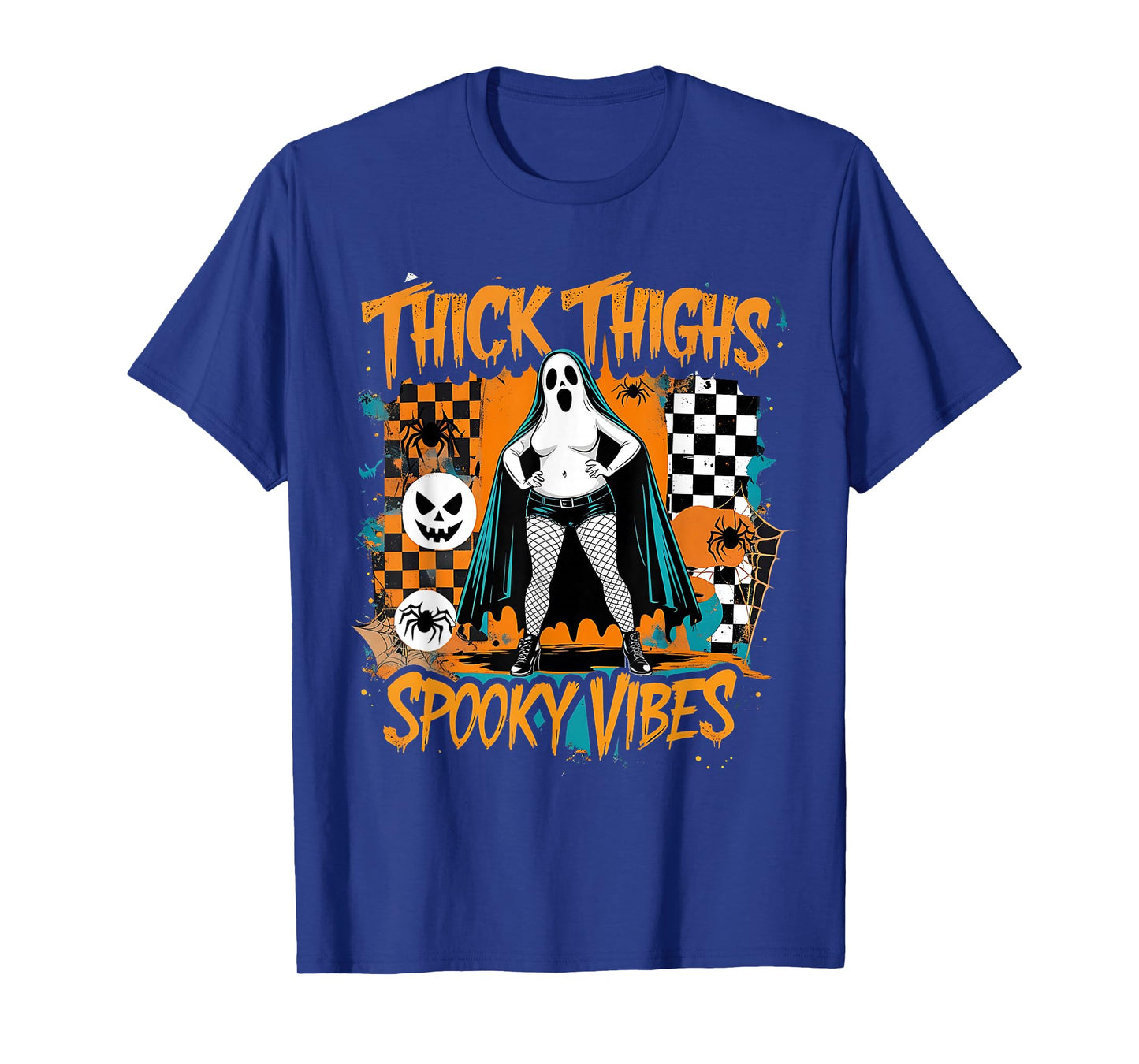 Spooky Vibes Thick Thighs Cute Ghost Humor T-Shirt