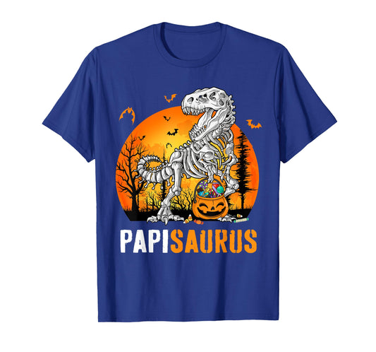 Papisaurus Dinosaur Skeleton Halloween Papi Saurus T-Shirt
