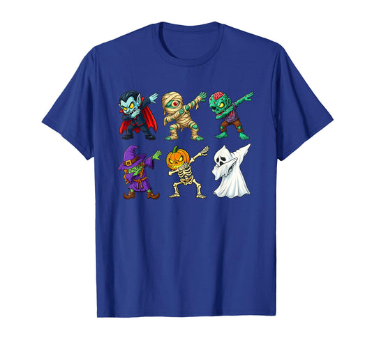 Halloween Zombie Mummy Vampire Dabbing Spooky Skeleton Dabs T-Shirt