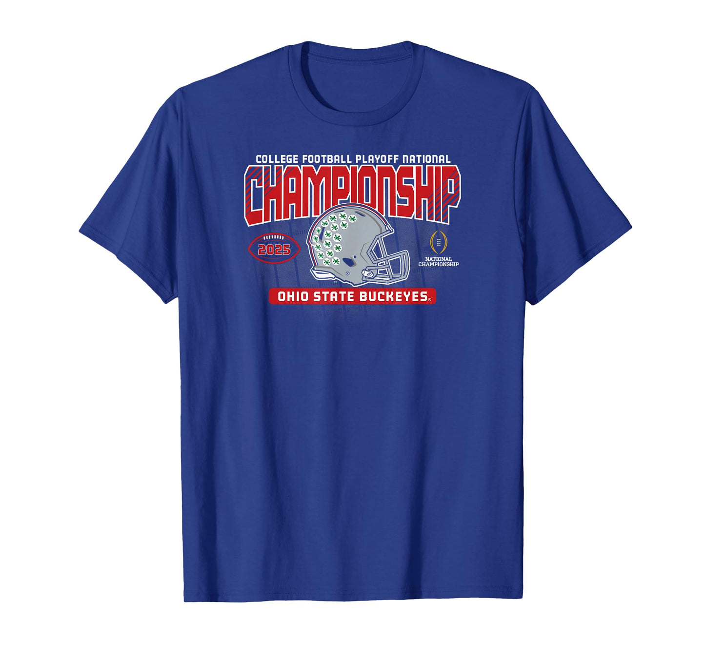 Ohio State Buckeyes National Championship 2025 Helmet Black T-Shirt