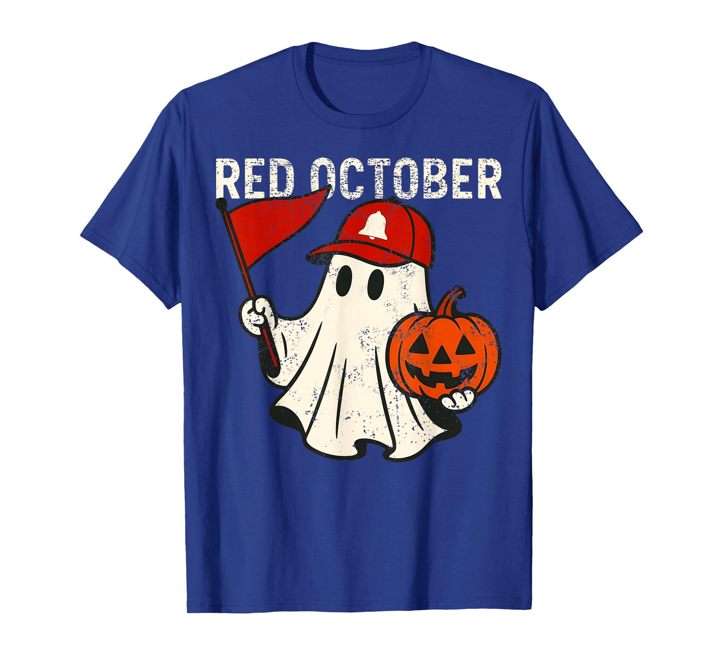 Retro Red October Name Ghost Pumpkin Gift for Men Women Kid T-Shirt