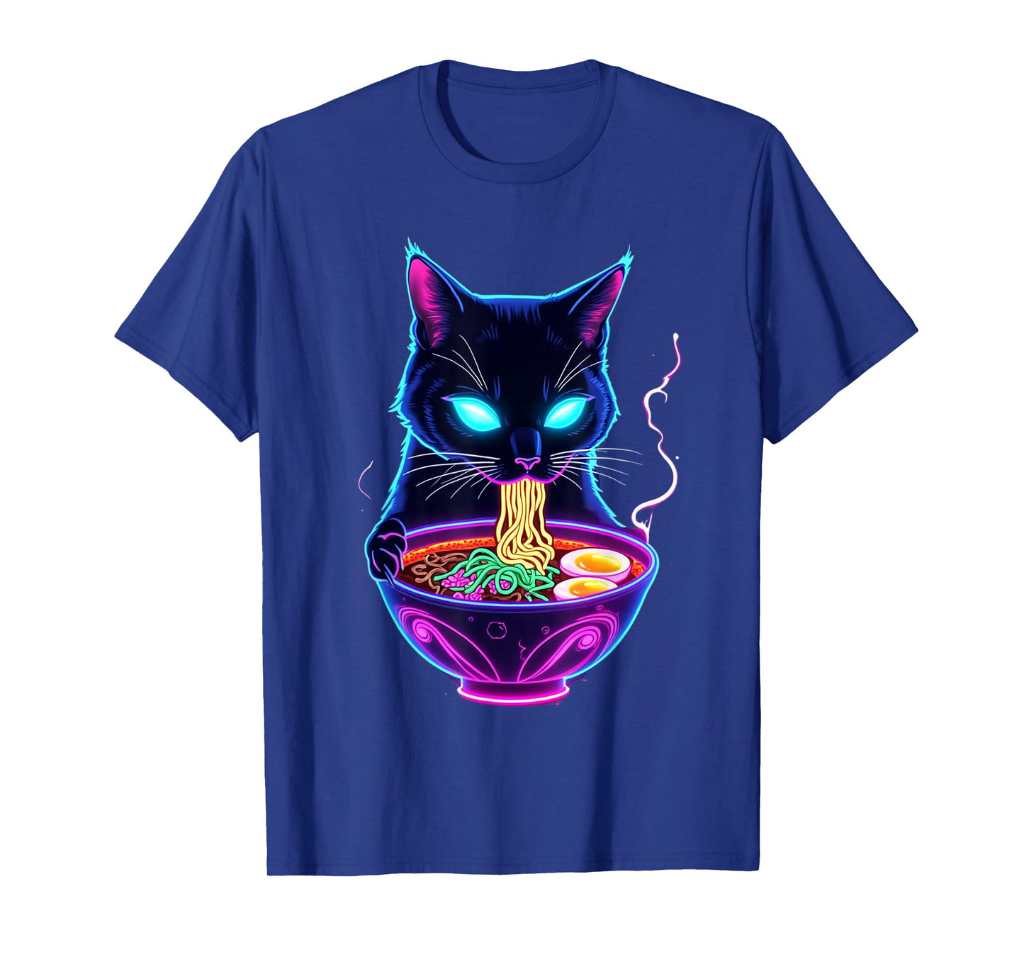 Cat Eating Ramen Noodles Japanese Funny Kawaii Cat T-Shirt