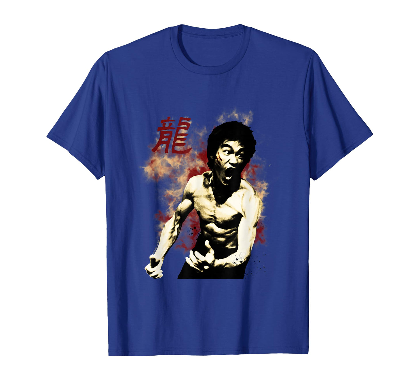 Bruce Lee The Dragon Epic Scream Vintage Portrait T-Shirt