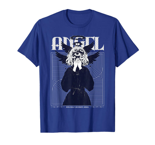Anime Girl Multiple Eyes Gothic Seraphim Angel Harajuku T-Shirt