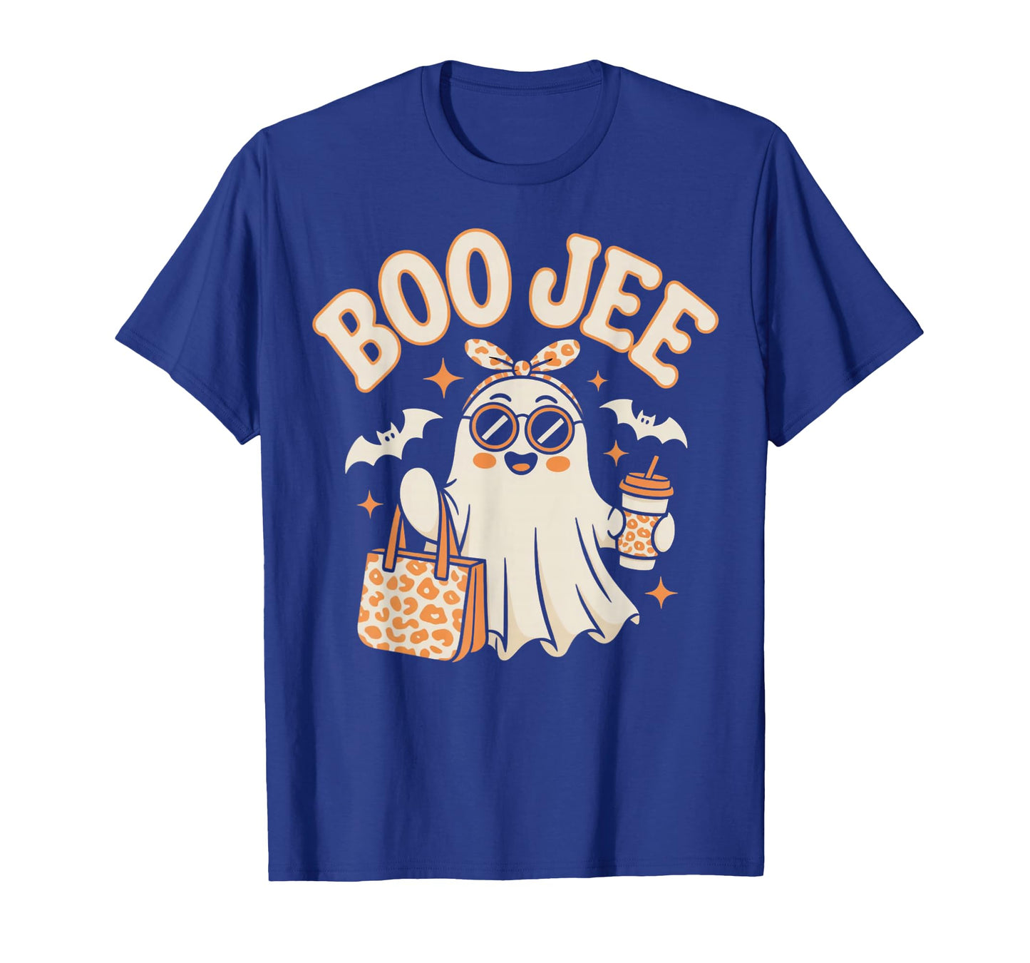 Boo JEE Coquette Leopard Boujee Halloween Ghost T-Shirt