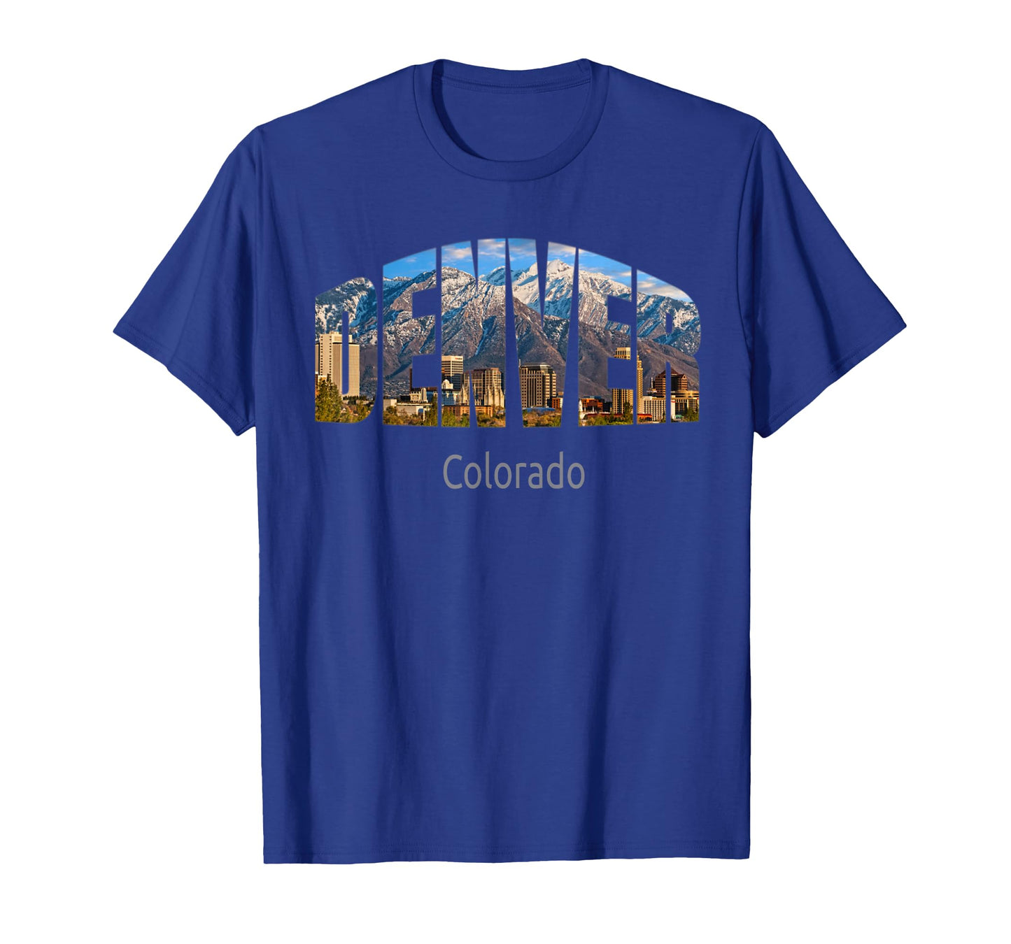 World's Best Cities Denver Colorado T-Shirt - Unisex Adults - Black - Short Sleeve - Small