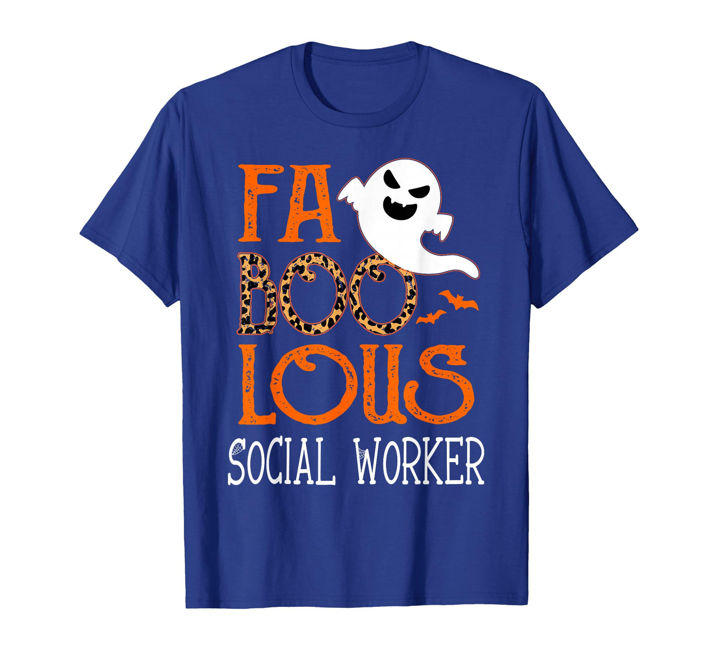 faboolous Social Worker on Halloween Party Funny Ghost T-Shirt
