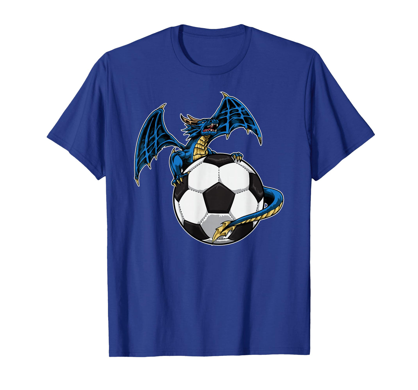 Cool Soccer Dragon Sitting On Soccer Ball T-Shirt