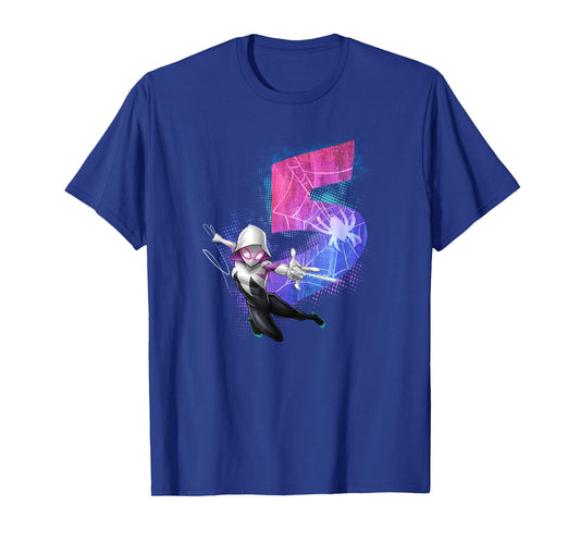 Marvel Ghost Spider Gwen Stacy 5th Birthday Graphic T-Shirt