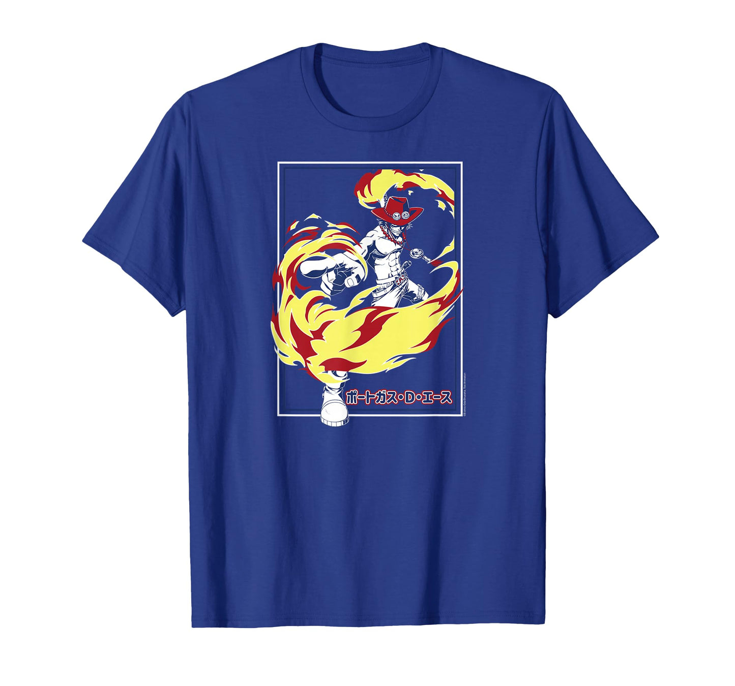 One Piece Anime Fire Fist Ace Frame T-Shirt