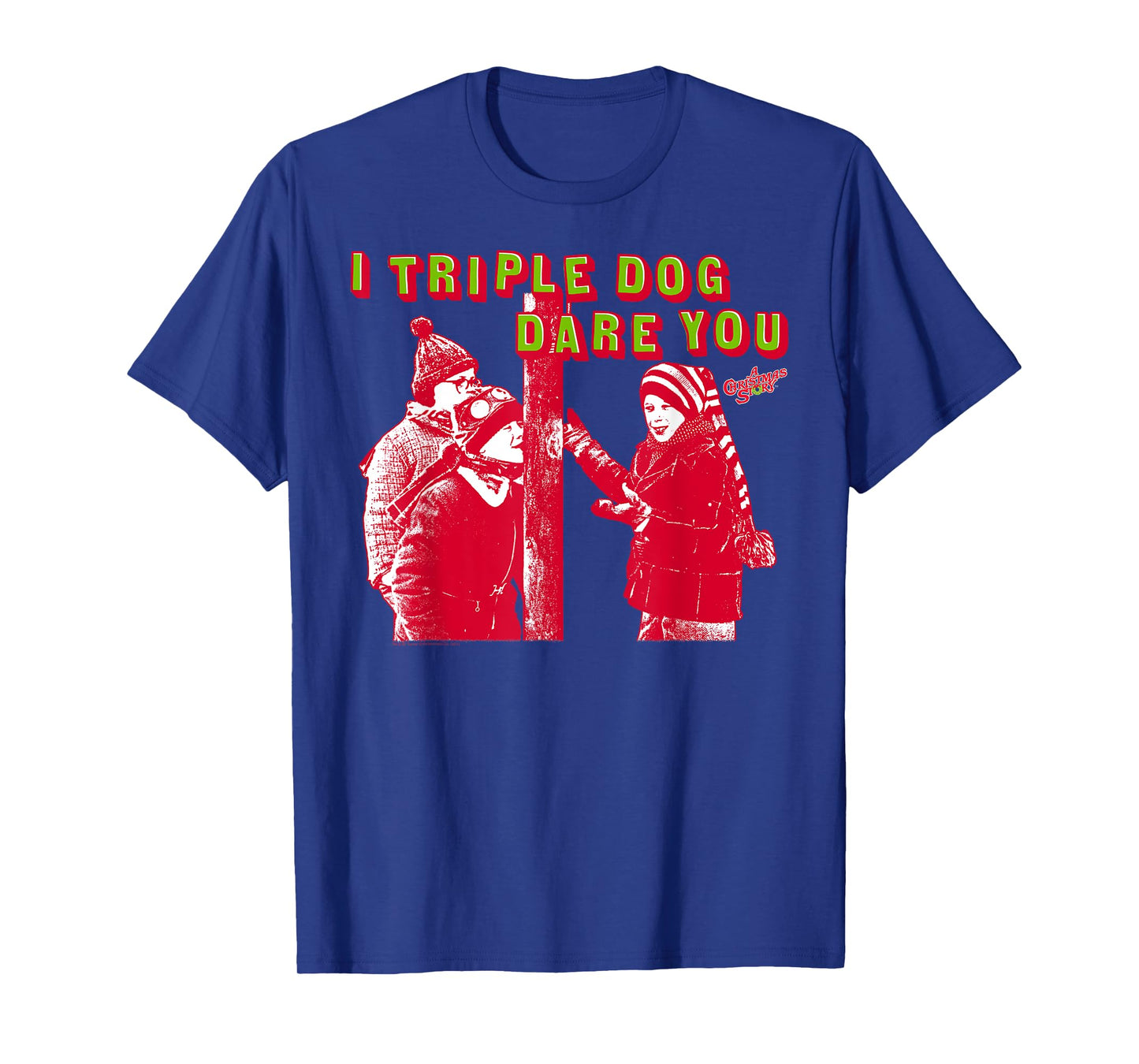 A Christmas Story Triple Dog Dare Red Photo Funny Holiday T-Shirt
