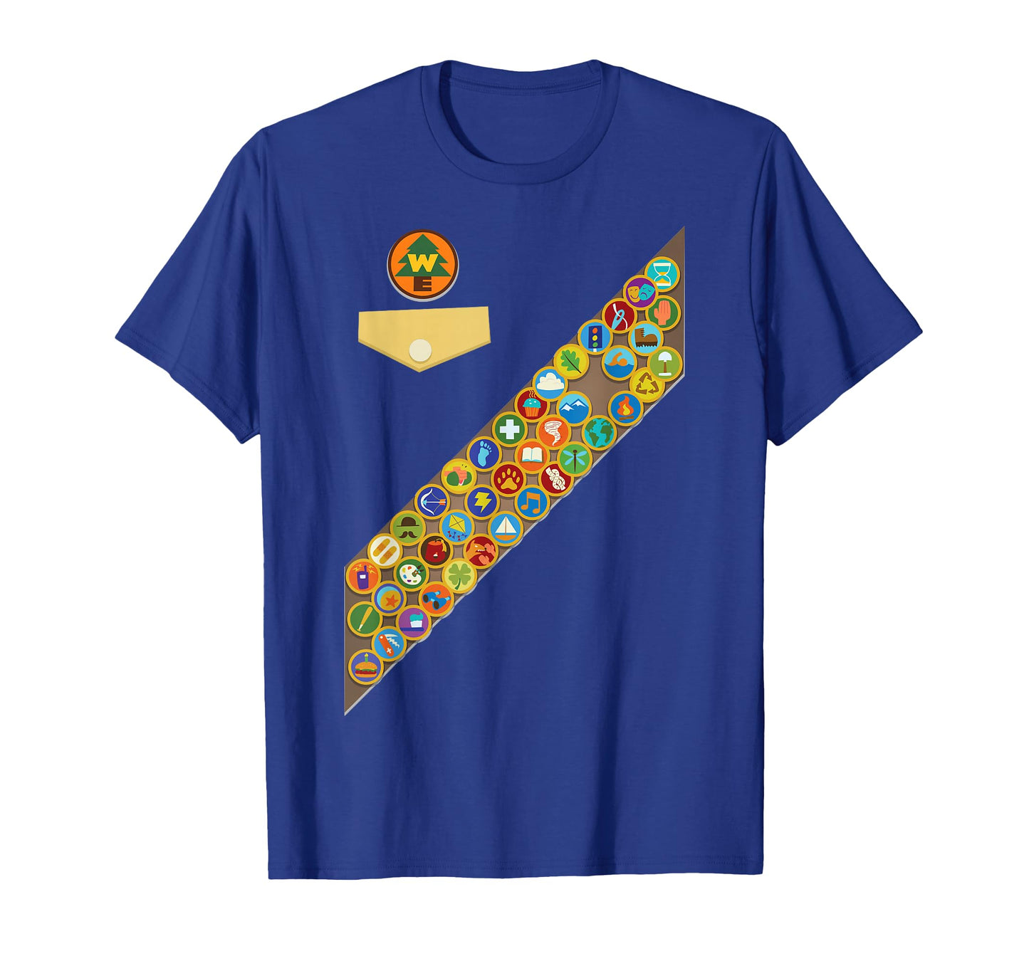 Disney Pixar Up Russell Badges Chest Patch Halloween T-Shirt Small