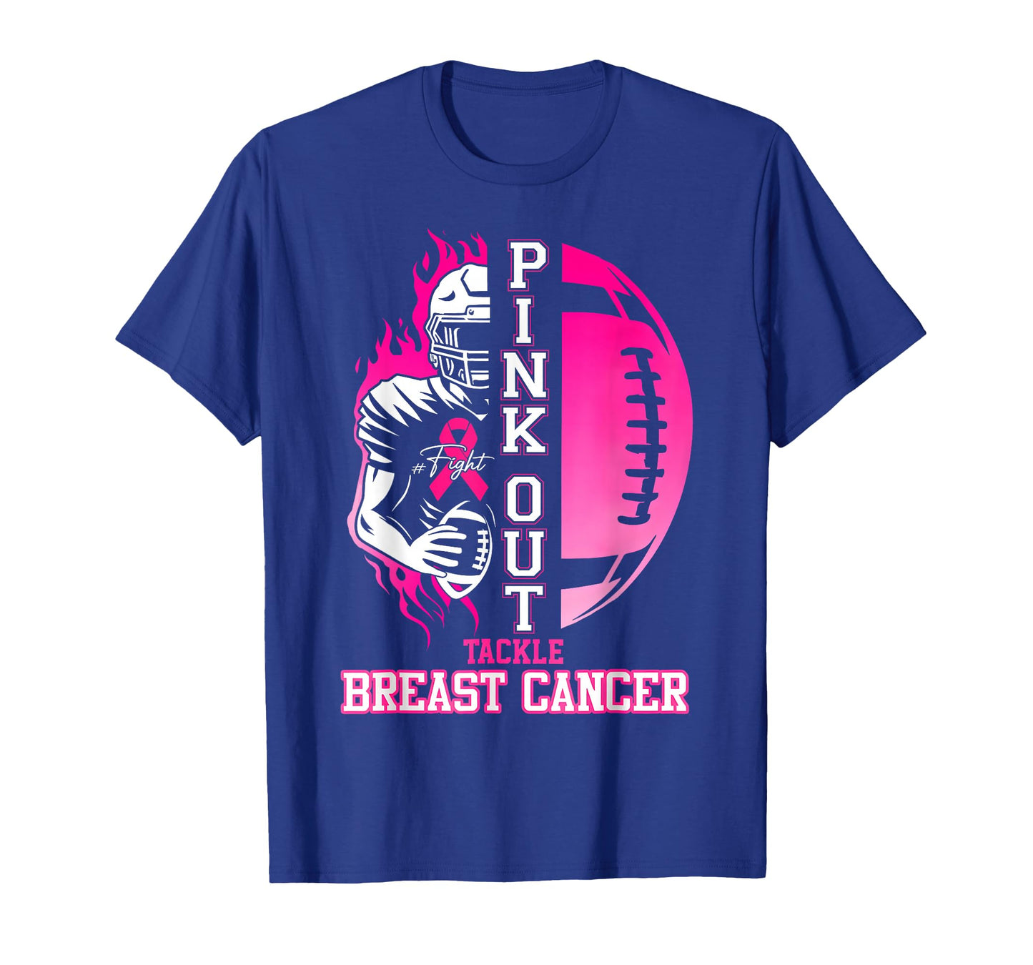 Tackle Breast Cancer Awareness Pink Out American Football T-Shirt