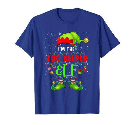 I'm The Zoo Keeper Elf Christmas Ornaments Costume Elf Lover T-Shirt