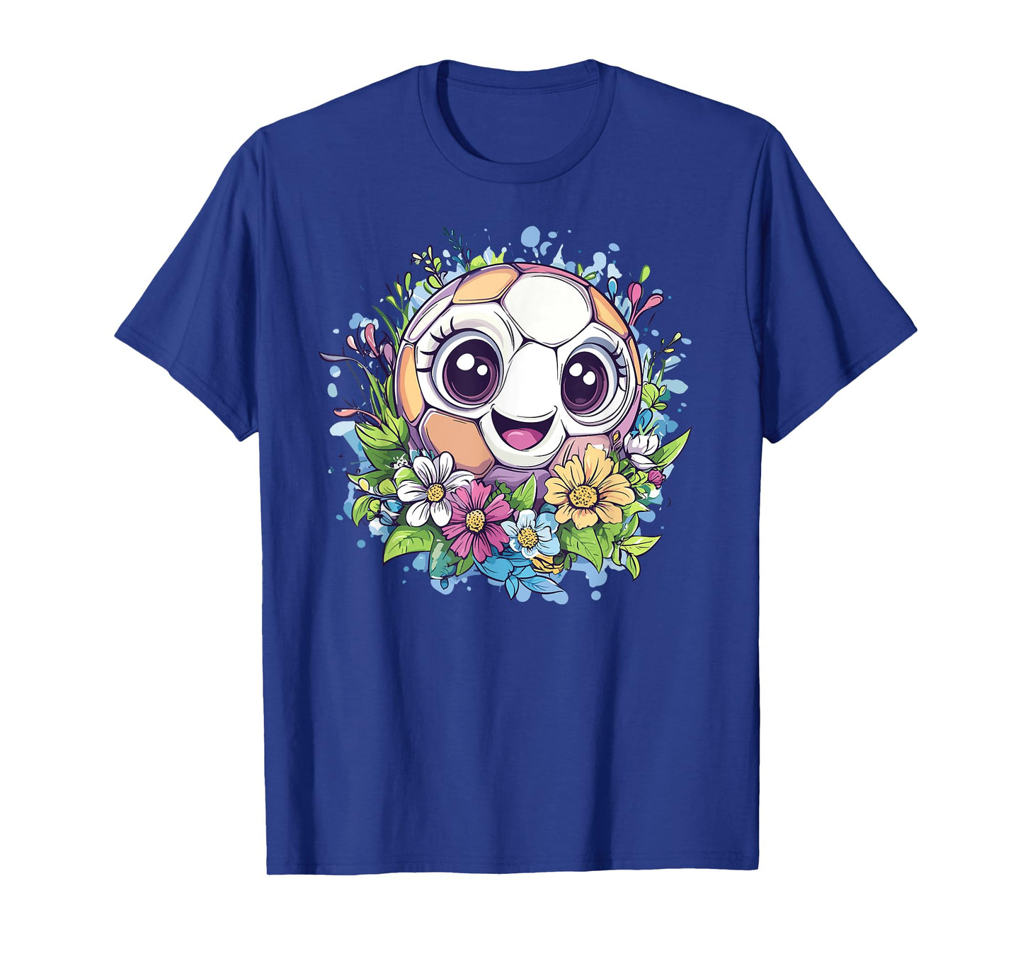 Cute Soccer Ball with Flower Art T-Shirt