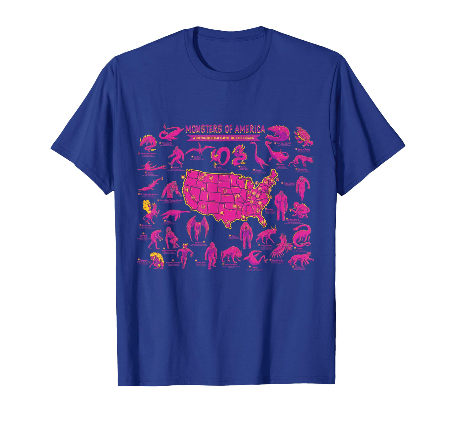 Cryptid Shirt Monster of America Educational Cryptozoology T-Shirt