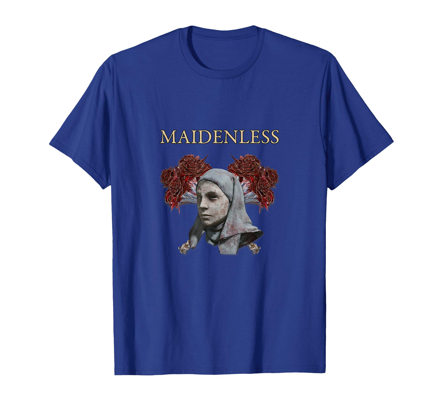 SoulsGang Maidenless Black Elden Ring Meme T-Shirt, Women's Classic Fit, Small, Short Sleeve