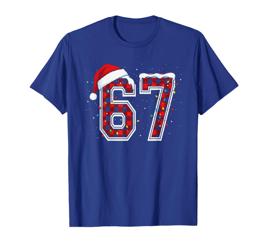 Funny Number 67 Aura 67 Christmas Holiday Women Kids Xmas T-Shirt