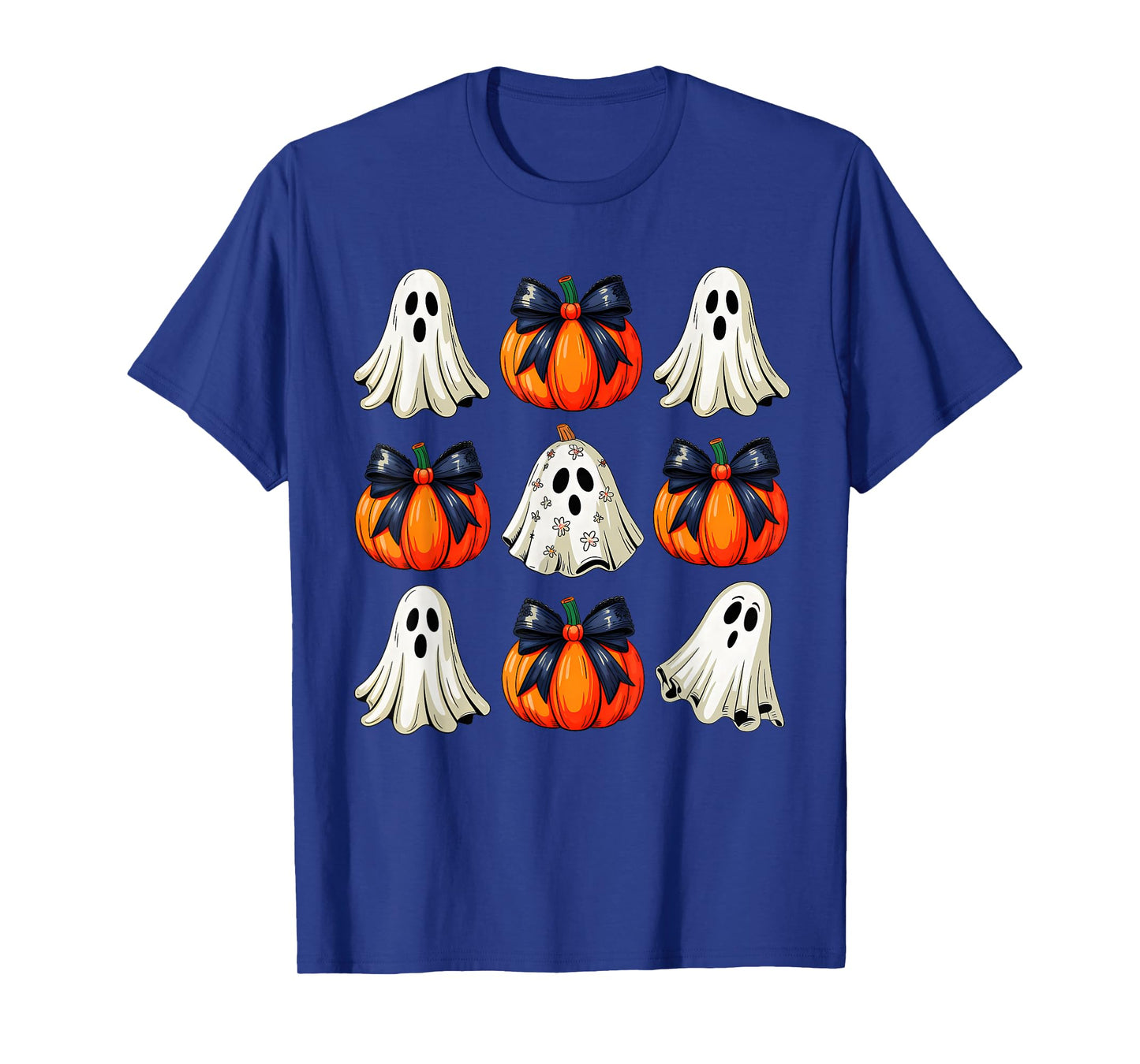 Halloween Coquette Bow Pumpkin Ghost Spooky Boo Women Girls T-Shirt