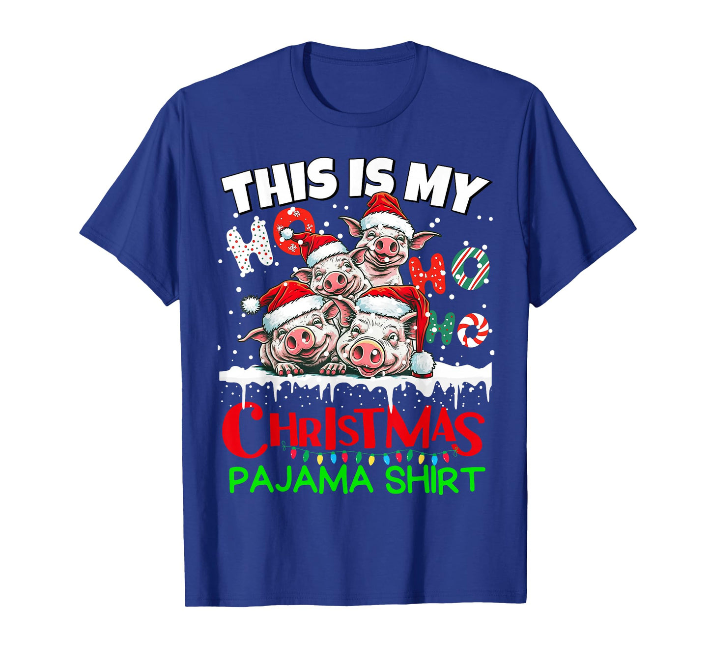 This is my Christmas Pajama shirt Pigs Santa for Kids T-Shirt