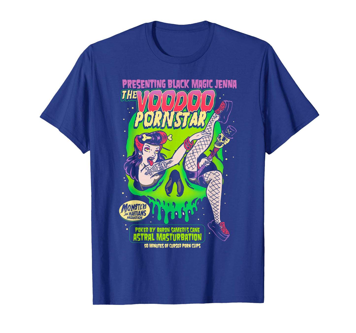 Horror Art - Voodoo Porn Star - Psychobilly Punk Art T-Shirt
