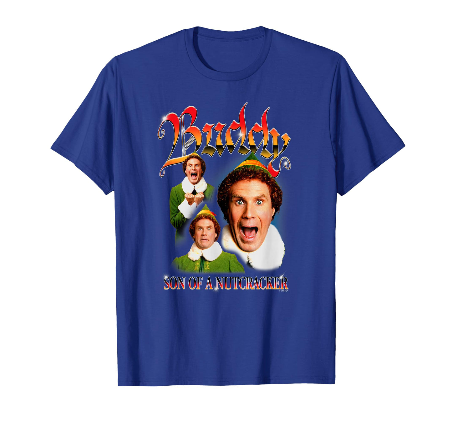 Elf Christmas Buddy Son of A Nutcracker Y2K Style Portrait T-Shirt