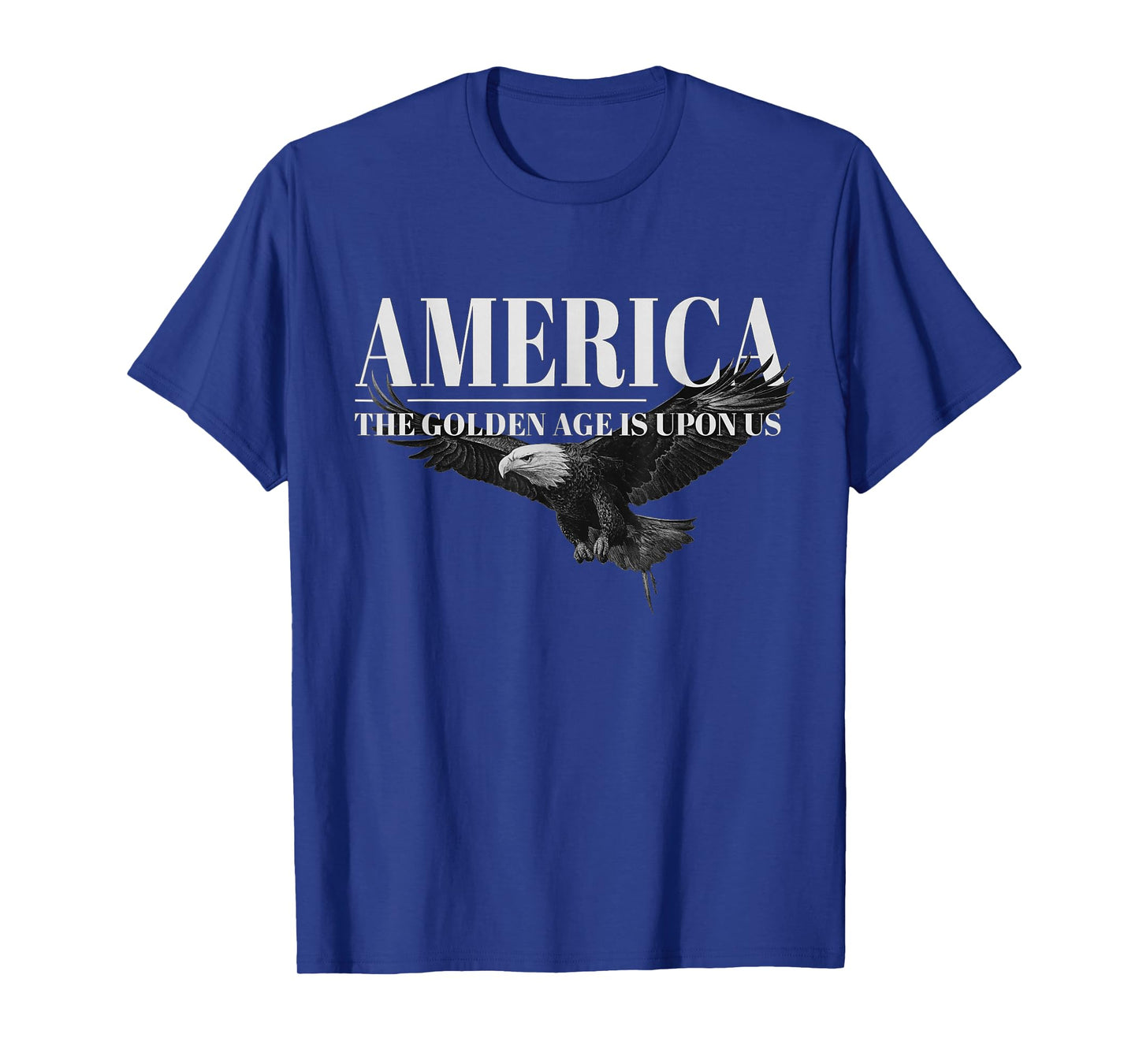 America Golden Age Patriotic Bald Eagle Design T-Shirt